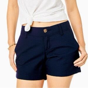 Lilly Pulitzer Navy Callahan Shorts Cotton